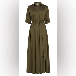 L'AGENCE Cammi Belted Shirtdress size S